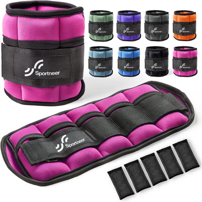 Adjustable Ankle and Wrist Weights for Women - Available in Pairs of 4 lbs and 13 lbs