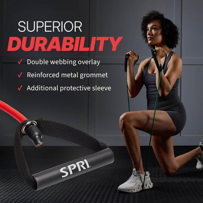 Xertube Resistance Bands with Handles – Individual Exercise Cords Available Separately with Optional Home Gym Door Anchor Attachment