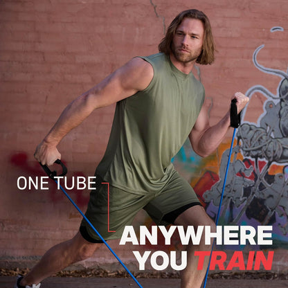 Xertube Resistance Bands with Handles – Individual Exercise Cords Available Separately with Optional Home Gym Door Anchor Attachment