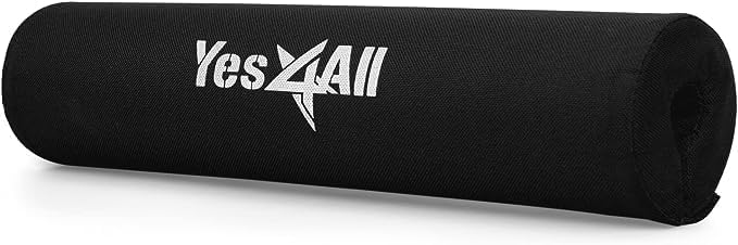 Yes4All Ergonomic Foam Bar Pad for Olympic Barbell Exercises, Including Squats, Hip Thrusts, and Weightlifting