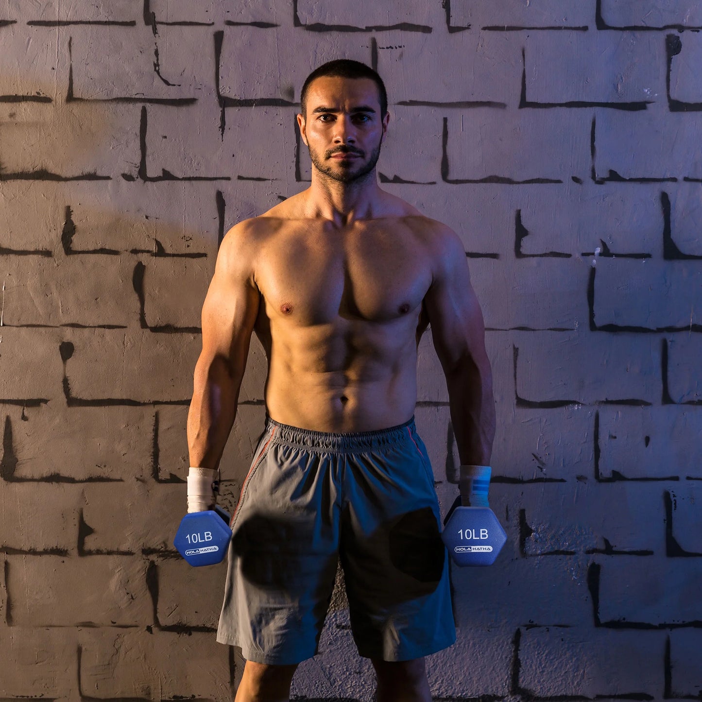 Neoprene Hex Dumbbell Set with Rack - 5, 10, and 15 Pound Weights - 6-Piece Collection
