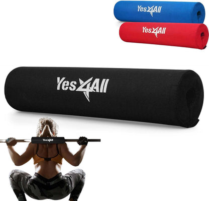 Yes4All Ergonomic Foam Bar Pad for Olympic Barbell Exercises, Including Squats, Hip Thrusts, and Weightlifting