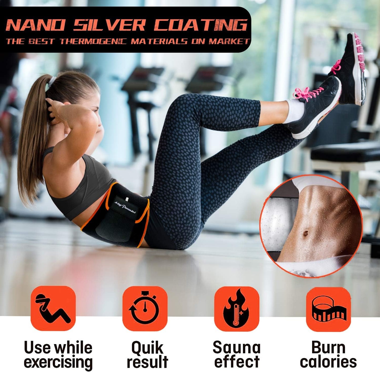 Men's and Women's Waist Trainer for Fat Reduction and Enhanced Sweat Band