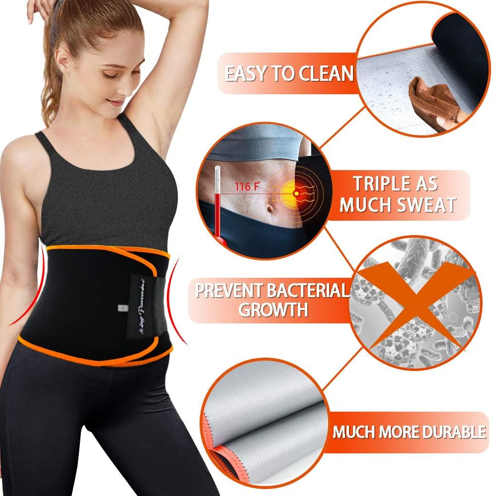 Men's and Women's Waist Trainer for Fat Reduction and Enhanced Sweat Band