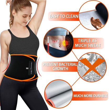 Men's and Women's Waist Trainer for Fat Reduction and Enhanced Sweat Band